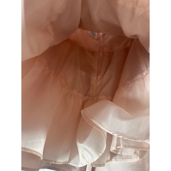 Bonnie Baby Baby Girls Short Sleeved Mikado Tiered Dress with Bow Sz 18M - Picture 6 of 8